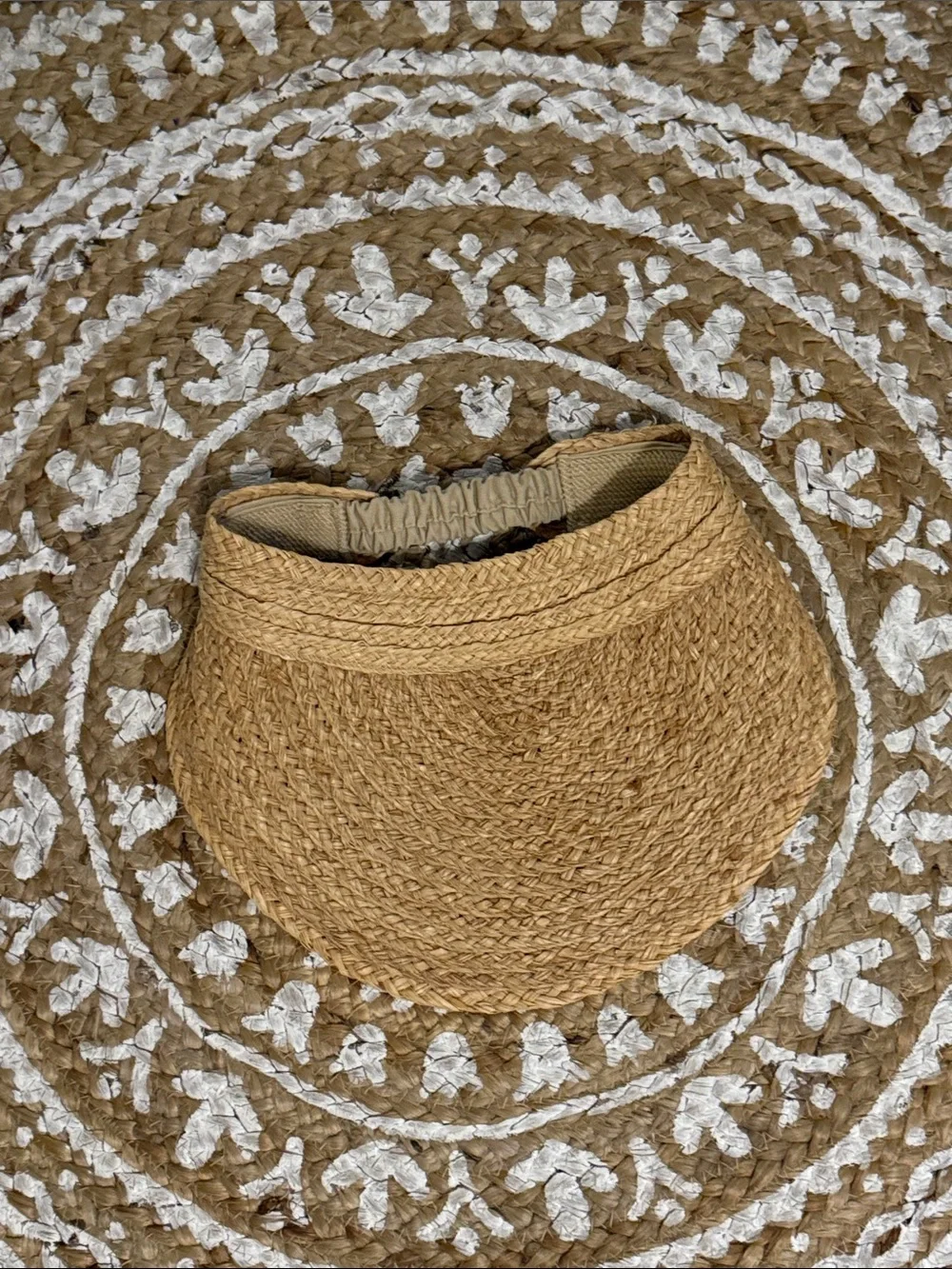 JACKS Surfboards Natural Straw Visor with Braided Trim